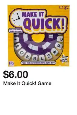 Five Below Make It Quick! Game offer
