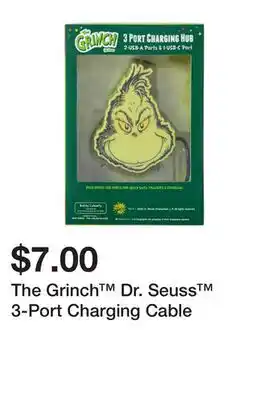Five Below The Grinch Dr. Seuss 3-Port Charging Cable offer