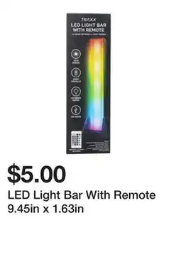 Five Below LED Light Bar With Remote 9.45in x 1.63in offer