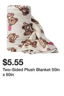 Five Below Two-Sided Plush Blanket 50in x 60in offer
