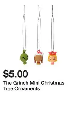 Five Below The Grinch Mini Christmas Tree Ornaments offer