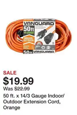 Harbor Freight Tools 50 ft. x 14/3 Gauge Indoor/Outdoor Extension Cord, Orange offer