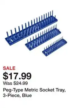 Harbor Freight Tools Peg-Type Metric Socket Tray, 3-Piece, Blue offer