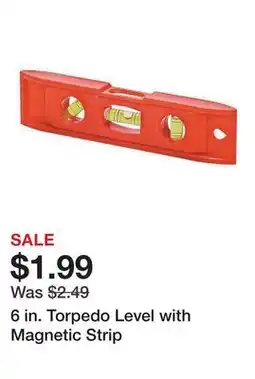 Harbor Freight Tools 6 in. Torpedo Level with Magnetic Strip offer