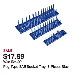 Harbor Freight Tools Peg-Type SAE Socket Tray, 3-Piece, Blue offer
