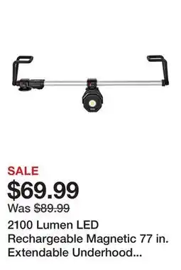Harbor Freight Tools 2100 Lumen LED Rechargeable Magnetic 77 in. Extendable Underhood Floodlight offer
