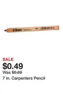 Harbor Freight Tools 7 in. Carpenters Pencil offer