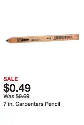 Harbor Freight Tools 7 in. Carpenters Pencil offer