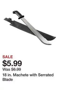 Harbor Freight Tools 18 in. Machete with Serrated Blade offer
