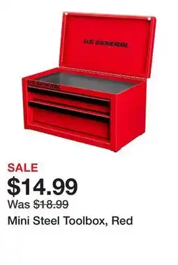 Harbor Freight Tools Mini Steel Toolbox, Red offer