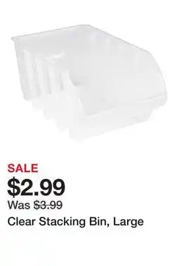 Harbor Freight Tools Clear Stacking Bin, Large offer