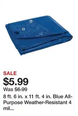Harbor Freight Tools 8 ft. 6 in. x 11 ft. 4 in. Blue All-Purpose Weather-Resistant 4 mil Tarp offer