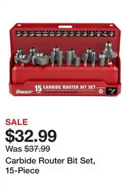 Harbor Freight Tools Carbide Router Bit Set, 15-Piece offer