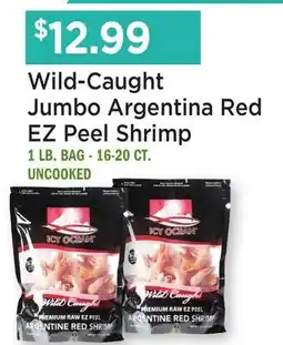 Heinen's Wild-Caught Jumbo Argentina Red EZ Peel Shrimp offer