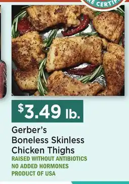 Heinen's Gerber's Boneless Skinless Chicken Thighs offer