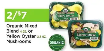 Heinen's Organic Mixed Blend 4 OZ. or Yellow Oyster 3.5 OZ. Mushrooms offer