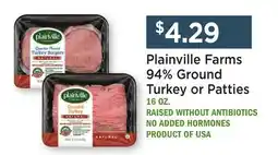 Heinen's Plainville Farms 94% Ground Turkey or Patties offer