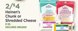 Heinen's Heinen's Chunk or Shredded Cheese offer