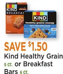 Heinen's Kind Healthy Grains 5 CT. or Breakfast Bars 6 CT offer