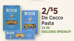 Heinen's De Cecco Pasta offer