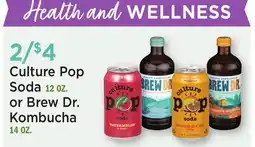Heinen's Culture Pop Soda 12 OZ. or Brew Dr. Kombucha 14 OZ offer