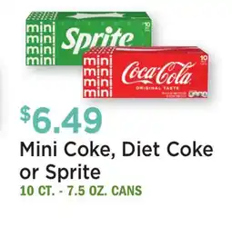 Heinen's Mini Coke, Diet Coke or Sprite offer