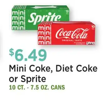 Heinen's Mini Coke, Diet Coke or Sprite offer