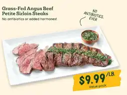Sprouts Farmers Market Grass-Fed Angus Beef Petite Sirloin Steaks offer