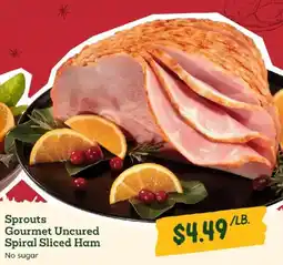 Sprouts Farmers Market Sprouts Gourmet Uncured Spiral Sliced Ham offer