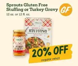 Sprouts Farmers Market Sprouts Gluten Free Stuffing or Turkey Gravy offer