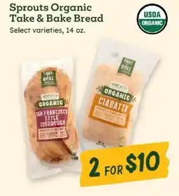 Sprouts Farmers Market Sprouts Organic Take & Bake Bread offer