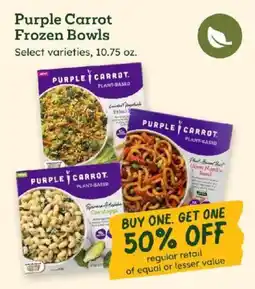 Sprouts Farmers Market Purple Carrot Frozen Bowls offer