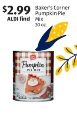 Aldi Baker's Corner Pumpkin Pie Mix offer