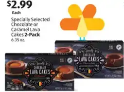 Aldi Specially Selected Chocolate or Caramel Lava Cakes 2-Pack offer