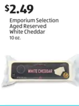 Aldi Emporium Selection Aged Reserved White Cheddar offer