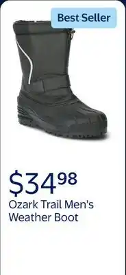 Walmart Ozark Trail Men's Weather Boot offer