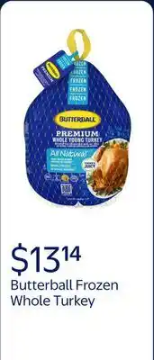 Walmart Butterball Frozen Whole Turkey, All Natural offer
