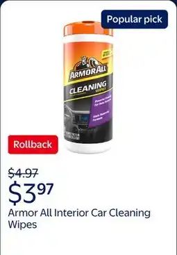 Walmart Armor All Interior Car Cleaning Wipes, Holiday Stocking Stuffers offer