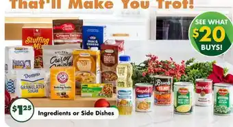 Dollar Tree Ingredients or Side Dishes offer