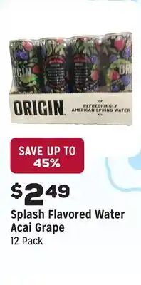 Grocery Outlet Flavored Water Acai Grape offer