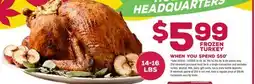 Grocery Outlet FROZEN TURKEY offer