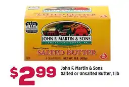 Grocery Outlet John F. Martin & Sons Salted or Unsalted Butter, 1 lb offer