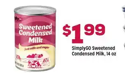 Grocery Outlet SimplyGO Sweetened Condensed Milk, 14 oz offer