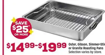 Grocery Outlet Oster, Gibson, Simmer + Stir, or Granite Roasting Pans offer