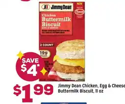 Grocery Outlet Jimmy Dean Chicken, Egg & Cheese Buttermilk Biscuit, 11 oz offer