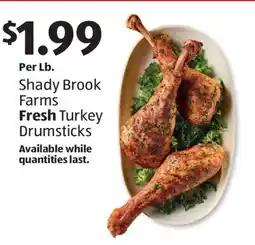 Aldi Shady Brook Farms Fresh Turkey Drumsticks offer