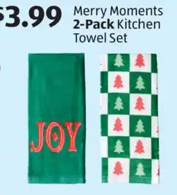 Aldi Merry Moments 2-Pack Kitchen Towel Set offer