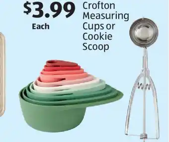Aldi Crofton Measuring Cups or Cookie Scoop offer