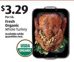 Aldi Fresh Organic Whole Turkey offer