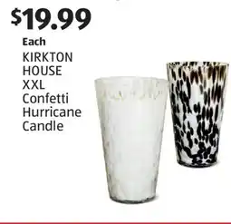 Aldi KIRKTON HOUSE XXL Confetti Hurricane Candle offer